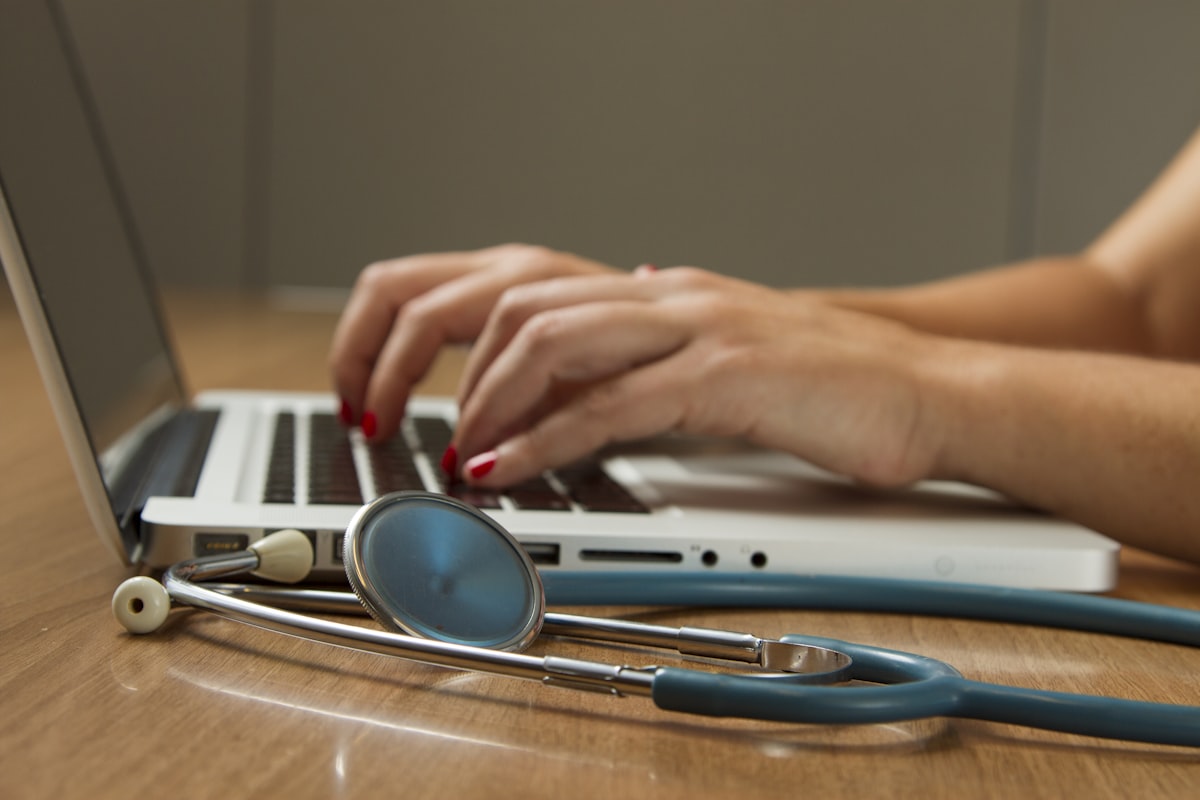 Doctor conducting a remote video consultation for post-surgery follow-up care